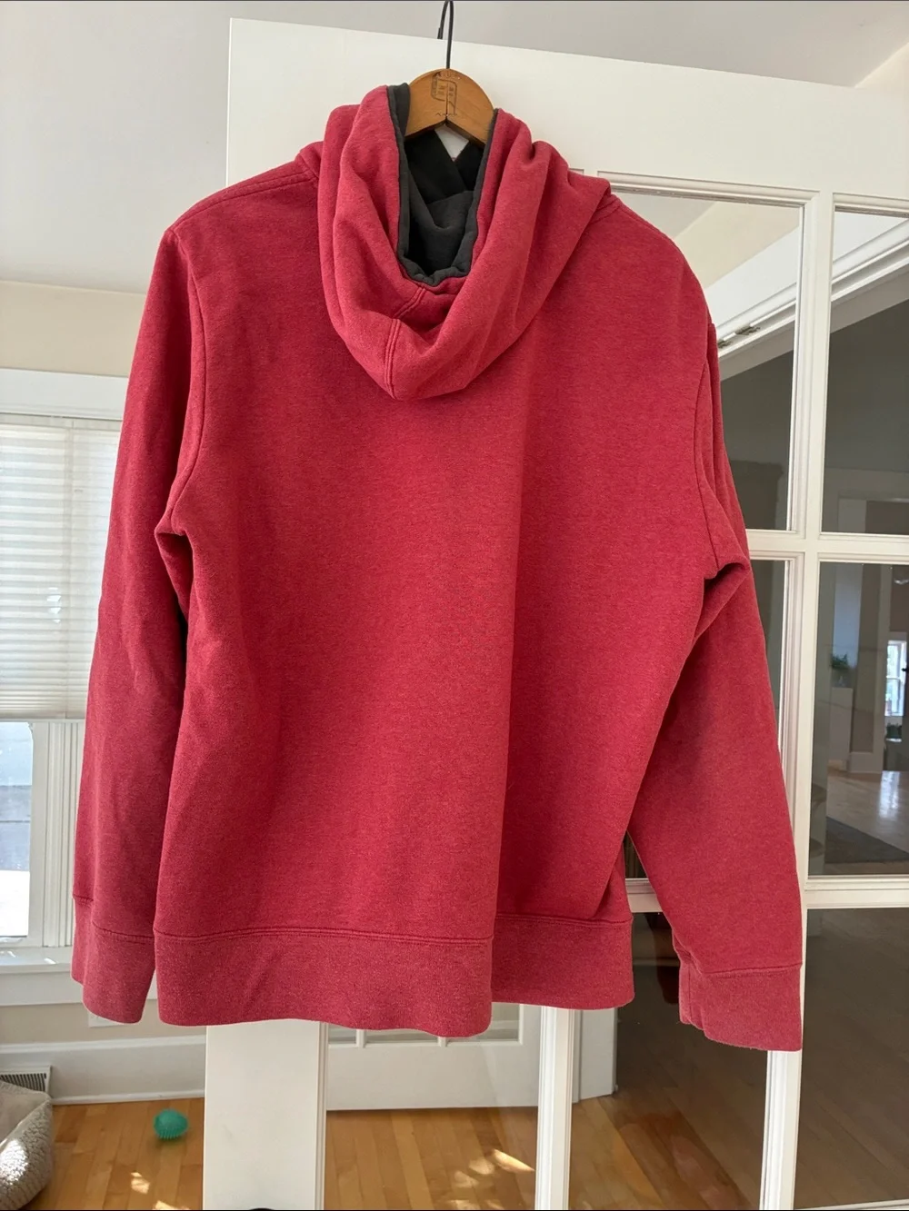 The North Face Men's Red Crewneck Hoodie Sweatshirt